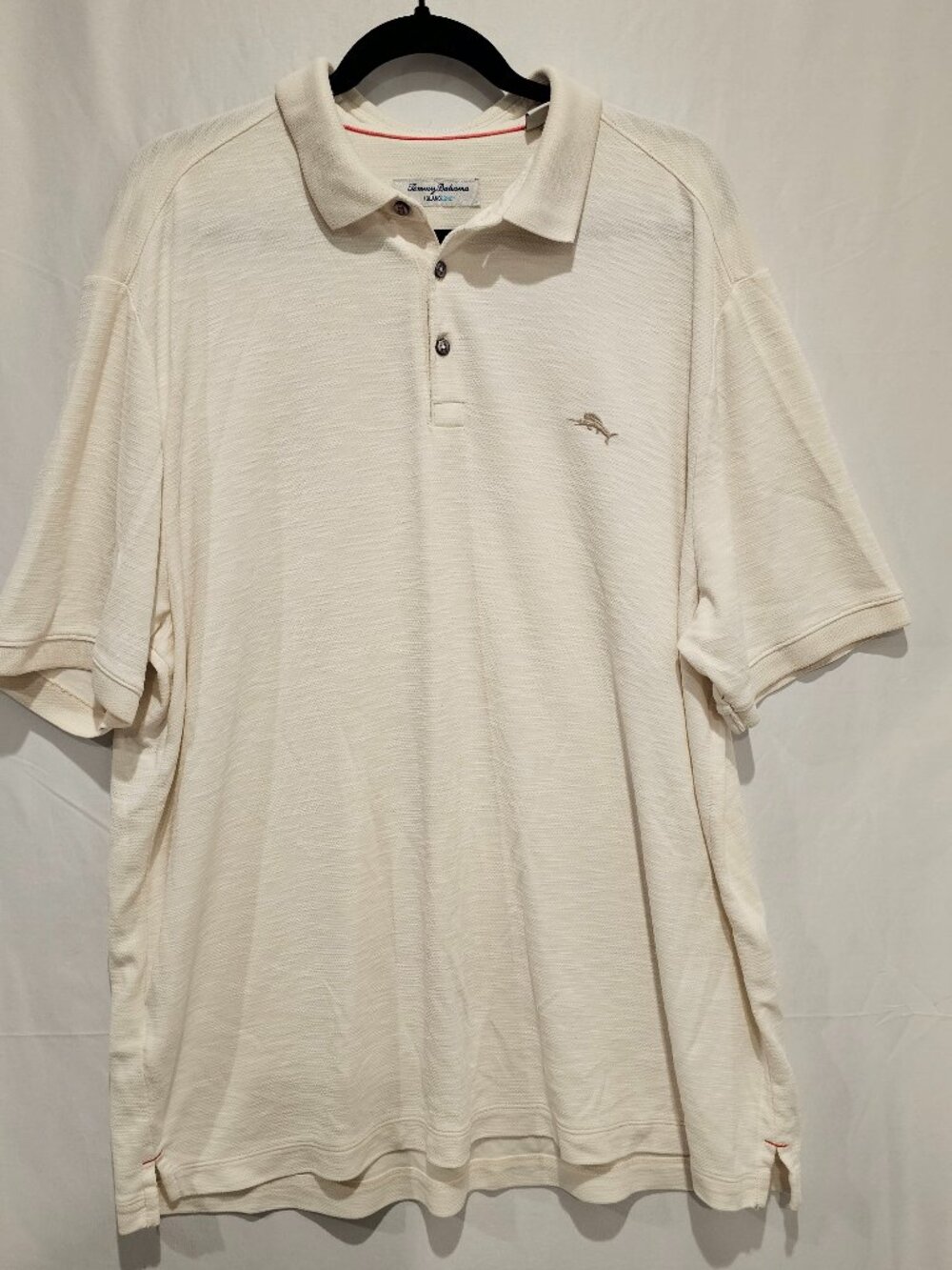 Tommy Bahama Island Zone Men's Polo Shirt XXL Cream Short Sleeve